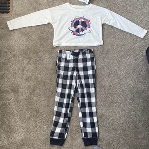 Cozy 2-piece Micro Fleece Printed Pajama Set for Girls